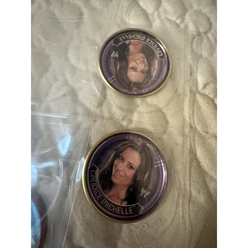 2006 Topps WWE Poker Chip Lot of 9 Undertaker Triple H Kane Candice Michelle